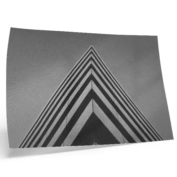 Kunstdruck Poster mit dynamischer Komposition aus Symmetrie und Linien in Monochromie