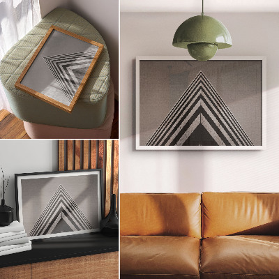 Kunstdruck poster Symmetrie, Linien, Monochromie, dynamische Komposition