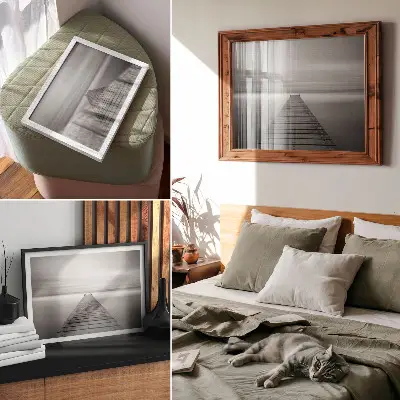 Kunstdruck Pier monochromatisches Design mit ruhiger Oberfläche und Eleganz