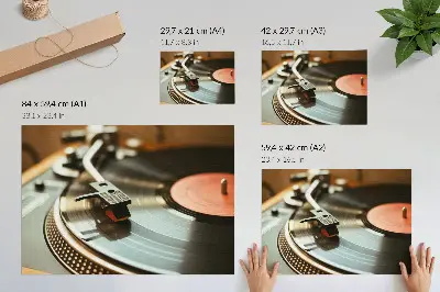 Kunstdruck nostalgisches Vintage-Grammophon mit Musikatmosphäre