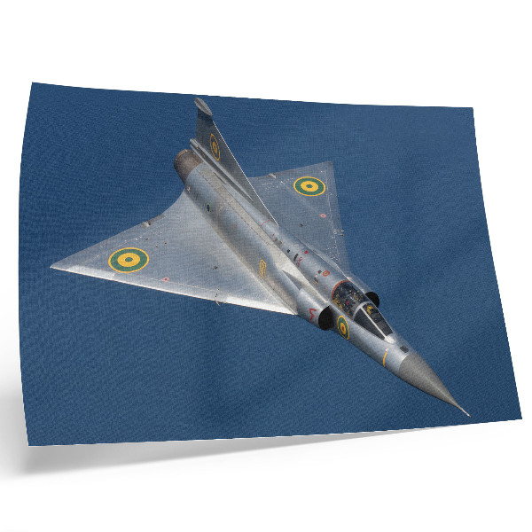 Kunstdruck poster Ein dynamischer Militärjet in der Luft