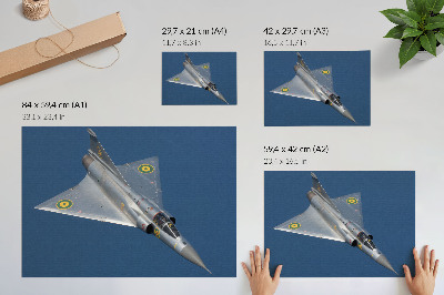 Kunstdruck poster Ein dynamischer Militärjet in der Luft