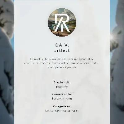 Kunstdruck verschneite Berge Winterlandschaft mit klarem Himmel