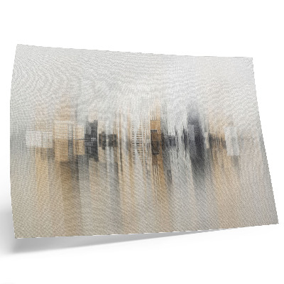 Kunstdruck poster Moderne Stadtarchitektur im Nebel