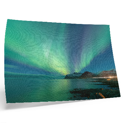 Poster kunstdruck Nordlichter über dem Meer, eine magische Atmosphäre