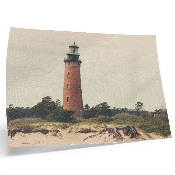 Poster kunstdruck Leuchtturm, Sandbäume, Harmonie der Natur