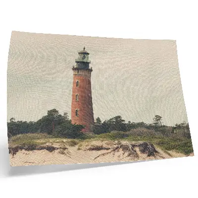 Leuchtturm und Sandbäume im Einklang mit der Natur Kunstdruck Poster