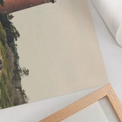Leuchtturm und Sandbäume im Einklang mit der Natur Kunstdruck Poster