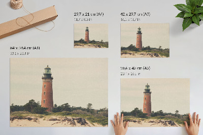 Poster kunstdruck Leuchtturm, Sandbäume, Harmonie der Natur