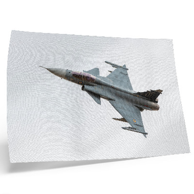 Kunstdruck poster Ein moderner Kampfjet im Flug gegen den Himmel