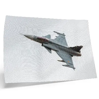 Kunstdruck moderner Kampfjet im Flug am Himmel