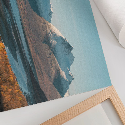 Kunstdruck poster Malerische Berge und farbenprächtiger Herbst