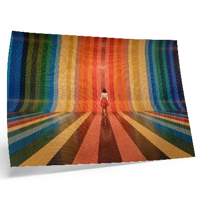 Kunstdruck poster Farbige Streifenfiguren Inspirationsraum