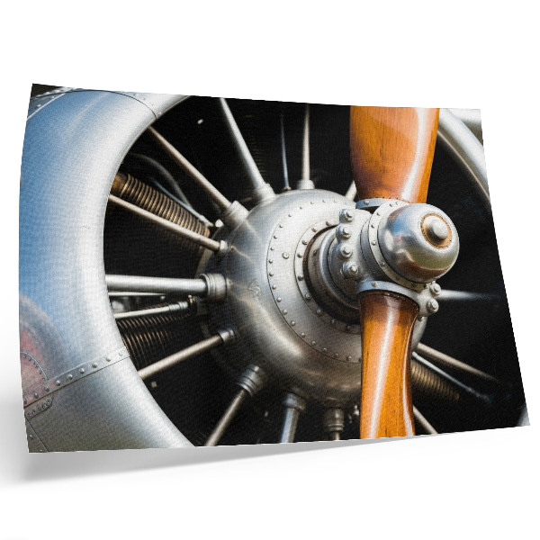 Kunstdruck poster Metallene Propellerelemente im Industrie-Look