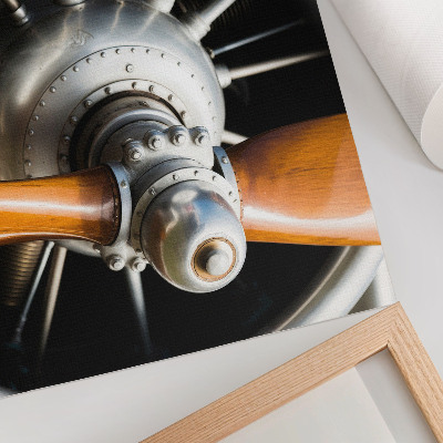 Kunstdruck poster Metallene Propellerelemente im Industrie-Look