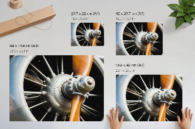 Kunstdruck poster Metallene Propellerelemente im Industrie-Look