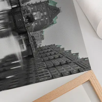 Kunstdruck Kanal mit Industriegebäuden und Spiegelungen im Wasser