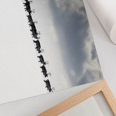 Poster kunstdruck Rentiere im Schnee, Stille und Weite
