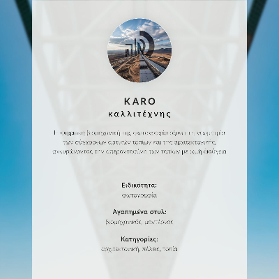 Poster Brücke und Stadt in der Abenddämmerung mit leuchtenden Stadtlichtern