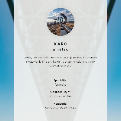 Poster Brücke und Stadt in der Abenddämmerung mit leuchtenden Stadtlichtern