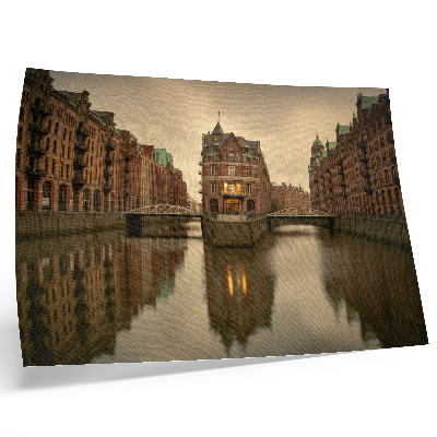Kunstdruck poster Historische Gebäude, Kanäle, ruhiges Wasser, Brücken