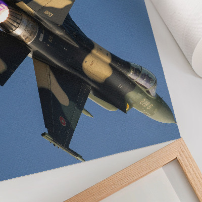 Poster kunstdruck Düsenjet, intensive Farben, Himmel