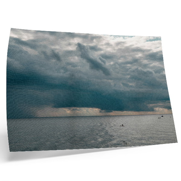 Kunstdruck poster Stürmischer Himmel über einem Ozean voller Raum
