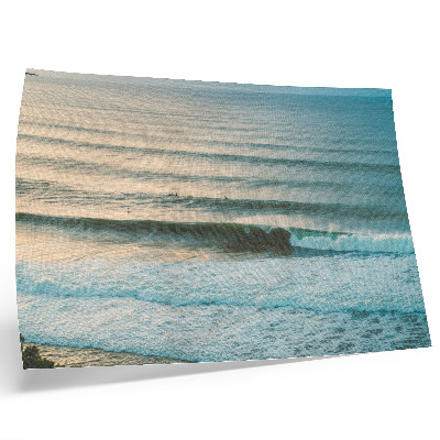 Poster kunstdruck Ozeanwellen, ruhiger Horizont, Surfer
