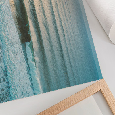 Poster kunstdruck Ozeanwellen, ruhiger Horizont, Surfer