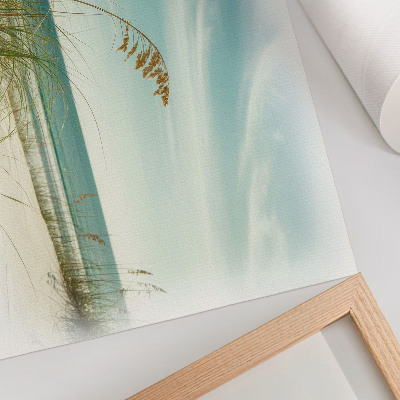Poster kunstdruck Strandgras, Ozean, Himmel, Frieden