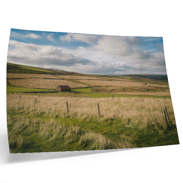 Poster kunstdruck Malerische Landschaft, Natur, Hütte, Einsamkeit
