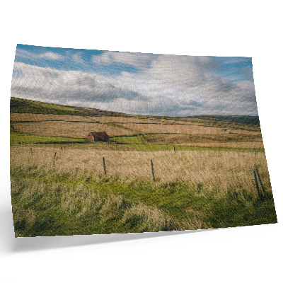 Poster kunstdruck Malerische Landschaft, Natur, Hütte, Einsamkeit