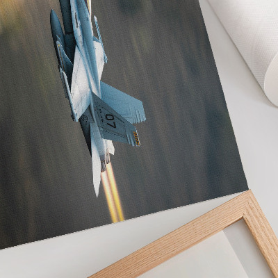Poster Ein moderner Kampfjet im dynamischen Flug