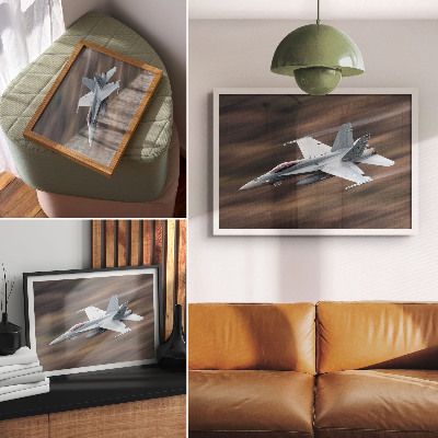 Poster kunstdruck Ein moderner Kampfjet im Flug