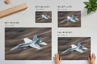 Poster kunstdruck Ein moderner Kampfjet im Flug