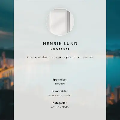 Poster Nachtansicht der Stadt über dem Wasser mit leuchtenden Wolkenkratzern