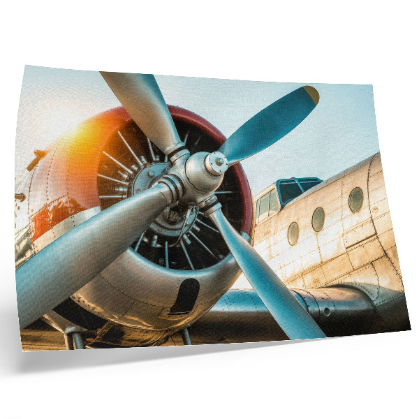 Poster Eine Aufnahme eines Flugzeugtriebwerks, Technologie und Moderne