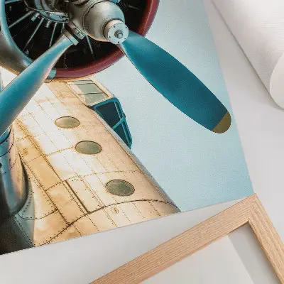 Poster Flugzeugtriebwerk eine Aufnahme mit Fokus auf Technologie und Moderne