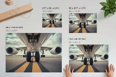 Kunstdruck Poster von Sky Dynamics für das Flugzeugfahrwerk