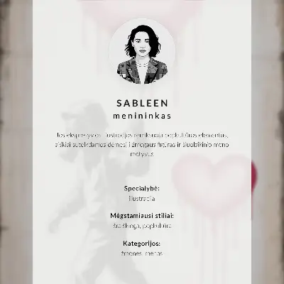 Poster schwarz-weißes Mädchen mit Hund und Herz