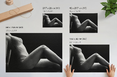 Poster kunstdruck Schwarz-Weiß-Ästhetik mit einer harmonischen Komposition