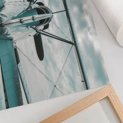 Kunstdruck Vorderansicht eines Doppeldeckers im Stil industrieller Eleganz