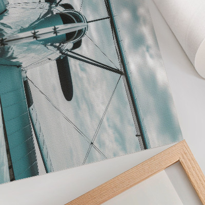 Poster kunstdruck Vorderansicht eines Doppeldeckers, industrielle Eleganz