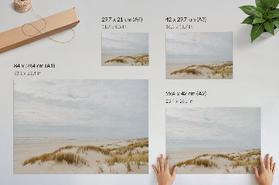 Kunstdruck poster Sandstrand, Minimalismus, Raum, Frieden