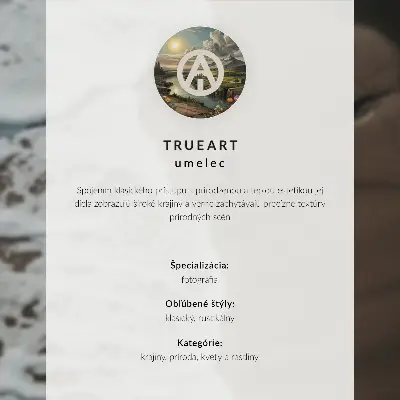 Kunstdruck als Poster mit einer friedlichen Atmosphäre aus Blumen, Bergen, Fluss und Sonnenuntergang