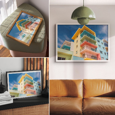 Poster kunstdruck Die Energie der Farbe in der modernen Architektur