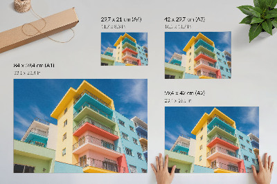 Poster kunstdruck Die Energie der Farbe in der modernen Architektur