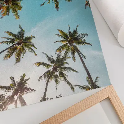 Kunstdruck Palmen palmen vor blauem Hintergrund mit friedlicher Naturatmosphäre