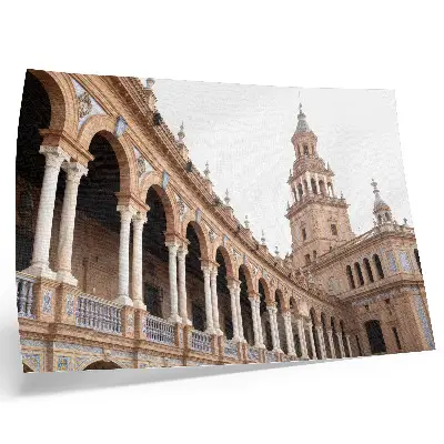 Kunstdruck Poster mit prachtvoller Architektur und klassischen Marmorsäulen