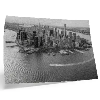Kunstdruck modernes Panorama einer Stadt-Wolkenkratzer-Skyline